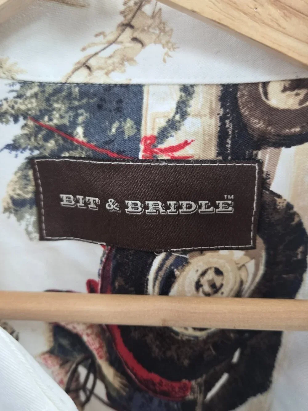 Vintage Bit & Bridle Western Christmas Santa Button Down Shirt Size XL - Picture 4 of 12